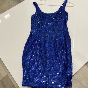 sequin blue mine dress skirt